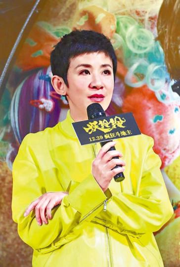 ■吳君如最近忙於在內地宣傳電影，對於票房高開感到喜出望外。

