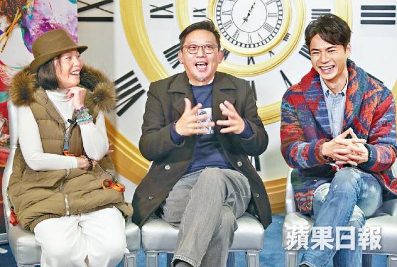 ■謙仔(左)花六小時化特技妝再穿肌肉衣,過程辛苦。劇照
■謙仔(左)花六小時化特技妝再穿肌肉衣,過程辛苦。劇照