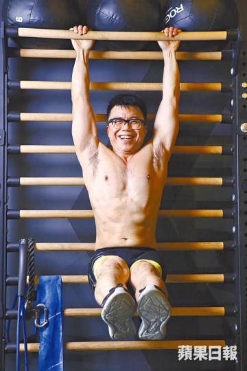 ■由去年8月開始，Hanjin努力做運動，從來冇戒口、節食。■陳奐仁話做運動嘅動力來自好夾得嚟嘅教練Lawrence。