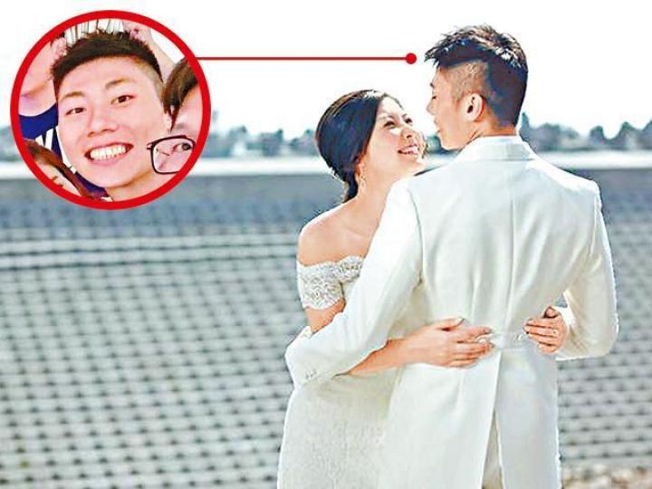 ■張文采將於10月擺酒結婚,嫁給任職消防員的未婚夫(小圖)。■張文采(前排左)早前與同事一同慶祝生日,被爆喜訊。互聯網圖片 ■張文采將於10月擺酒結婚,嫁給任職消防員的未婚夫(小圖)。■張文采(前排左)早前與同事一同慶祝生日,被爆喜訊。互聯網圖片