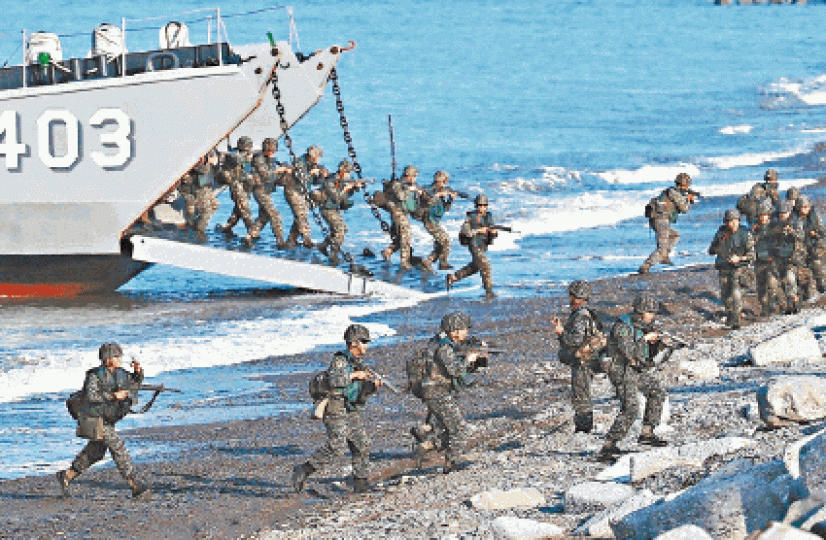 ■台灣軍方早前舉行漢光演習。