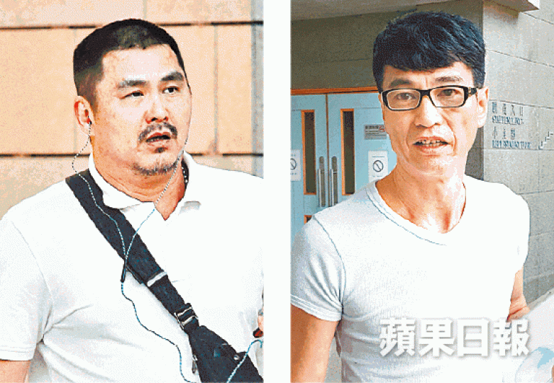 ■被告高傑飛(左圖)及奧朗臣(右圖)離開法院時,不准記者離開並報警。 ■被告高傑飛(左圖)及奧朗臣(右圖)離開法院時,不准記者離開並報警。