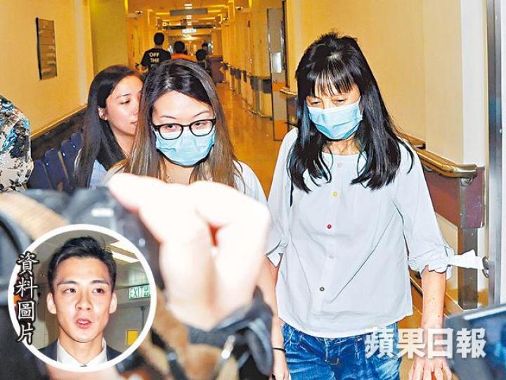 ■余媽媽(右)昨日再探囝囝余德丞(小圖)。 ■余媽媽(右)昨日再探囝囝余德丞(小圖)。