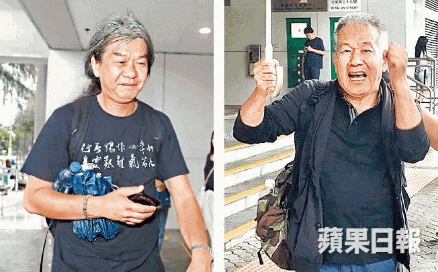 ■長毛梁國雄(左圖)否認襲擊珍惜群組成員劉必泉(右圖)。 ■長毛梁國雄(左圖)否認襲擊珍惜群組成員劉必泉(右圖)。