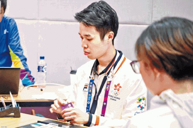 何凱桐出戰超級混合團體賽。港協提供圖片 何凱桐出戰超級混合團體賽。港協提供圖片