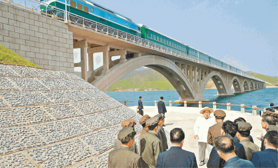 傳金正恩尋求南韓和法國協助北韓鐵路現代化。資料圖片 傳金正恩尋求南韓和法國協助北韓鐵路現代化。資料圖片