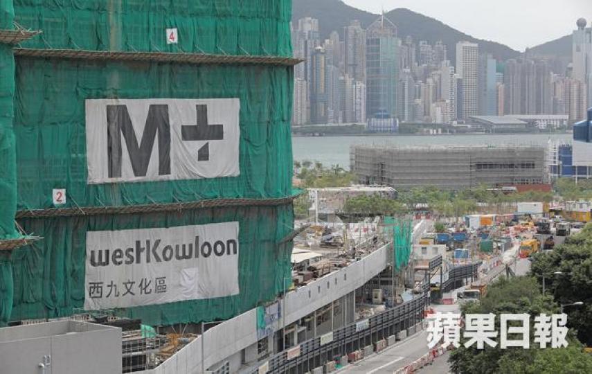 M+博物館早前因新昌陷財困被迫停工。資料圖片 M+博物館早前因新昌陷財困被迫停工。資料圖片