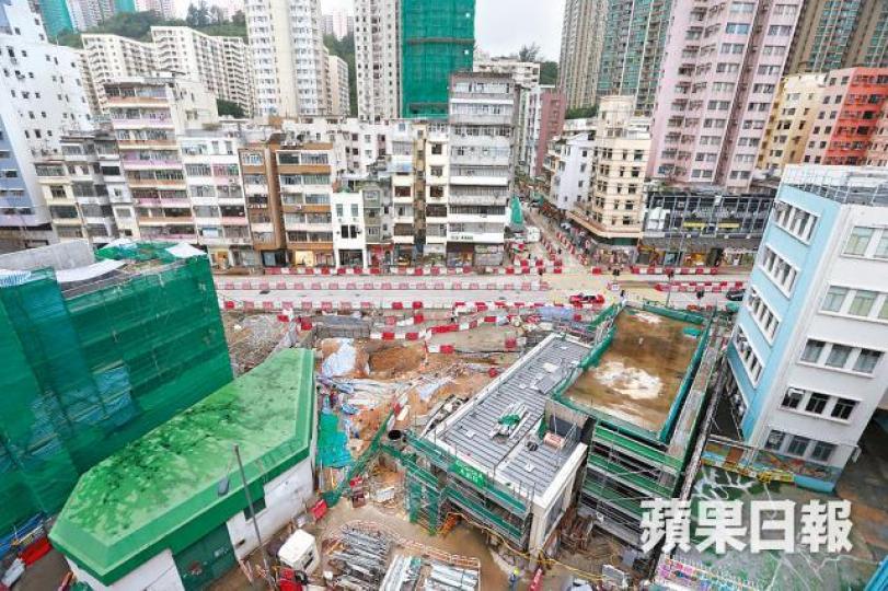 沙中綫近期連爆多宗工程醜聞，土瓜灣站一帶多幢舊樓沉降超標。資料圖片