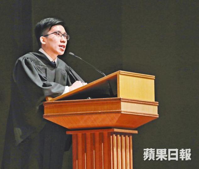 雷樂希昨於開學禮致辭時形容中國為獨裁政權。許頌明攝