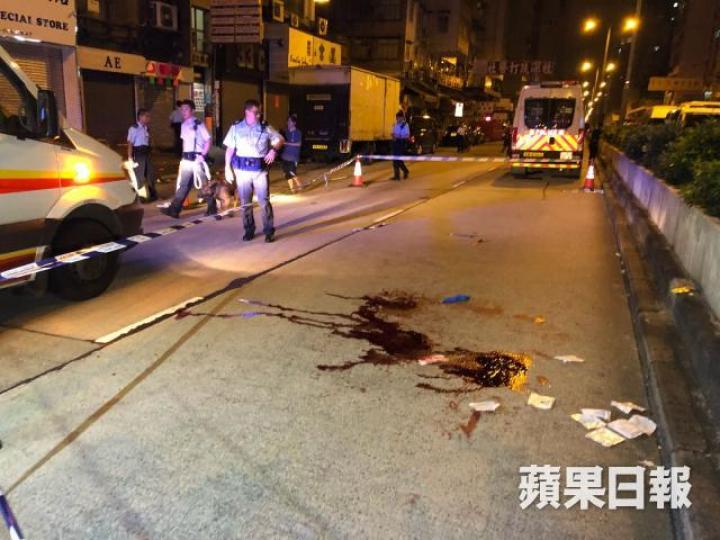 警方封鎖昨凌晨發生血案現場調查。黃江奇攝