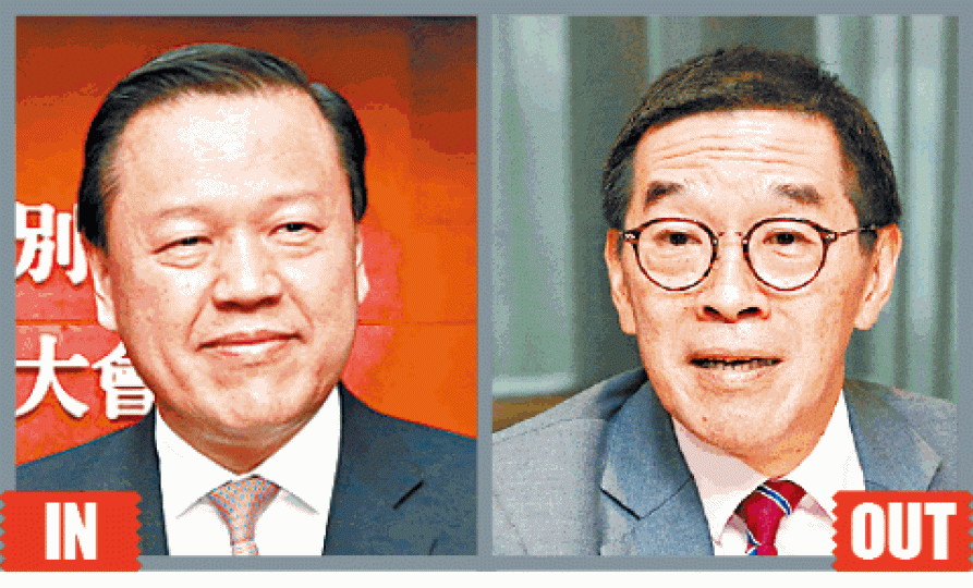 雷添良(左圖)獲委任為證監會新主席,接替任期屆滿的唐家成(右圖)。資料圖片 雷添良(左圖)獲委任為證監會新主席,接替任期屆滿的唐家成(右圖)。資料圖片