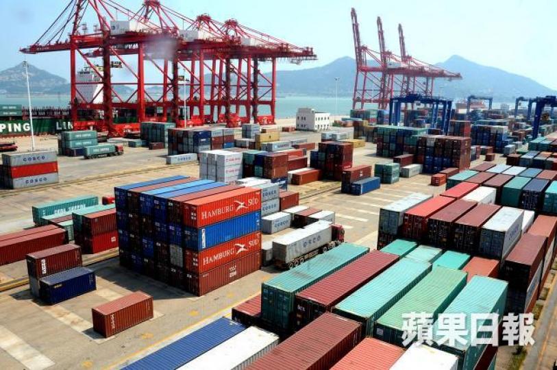 上月中國貨物貿易進出口總值19.43萬億元人民幣,較去年同期升9.1%。資料圖片 上月中國貨物貿易進出口總值19.43萬億元人民幣,較去年同期升9.1%。資料圖片