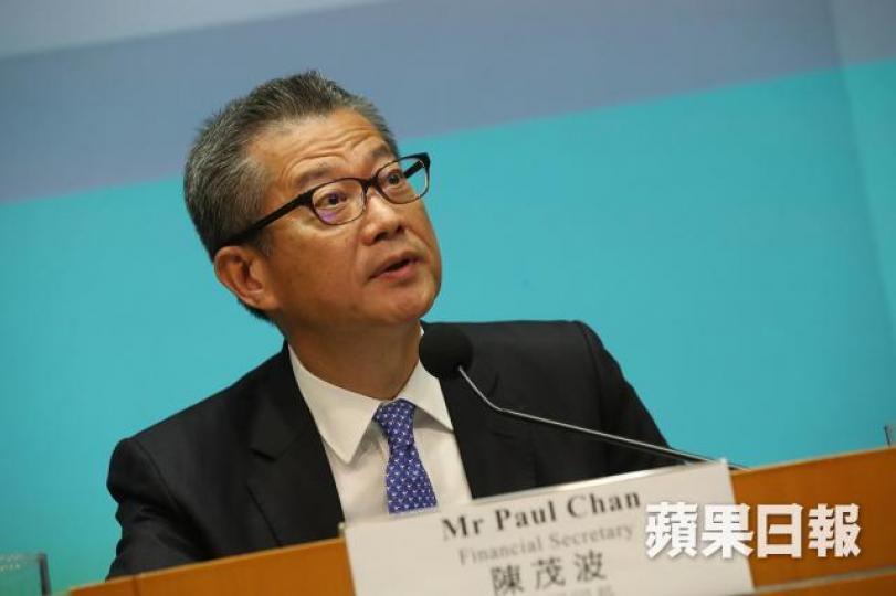陳茂波指港銀本周加息機會極高。 陳茂波指港銀本周加息機會極高。