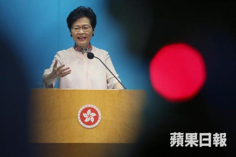 林鄭月娥昨發表任內第二份《施政報告》。王子俊攝 林鄭月娥昨發表任內第二份《施政報告》。王子俊攝