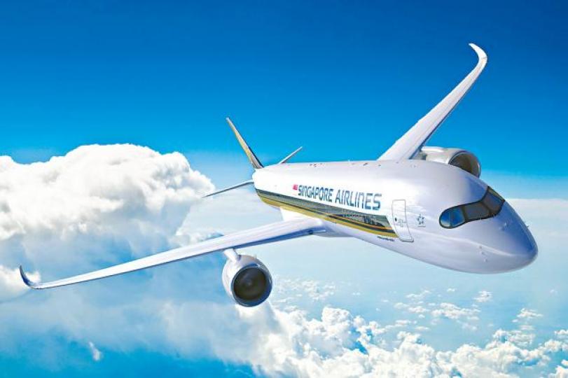由新加坡飛美國紐約的星航A350最長航線昨日首航。 由新加坡飛美國紐約的星航A350最長航線昨日首航。