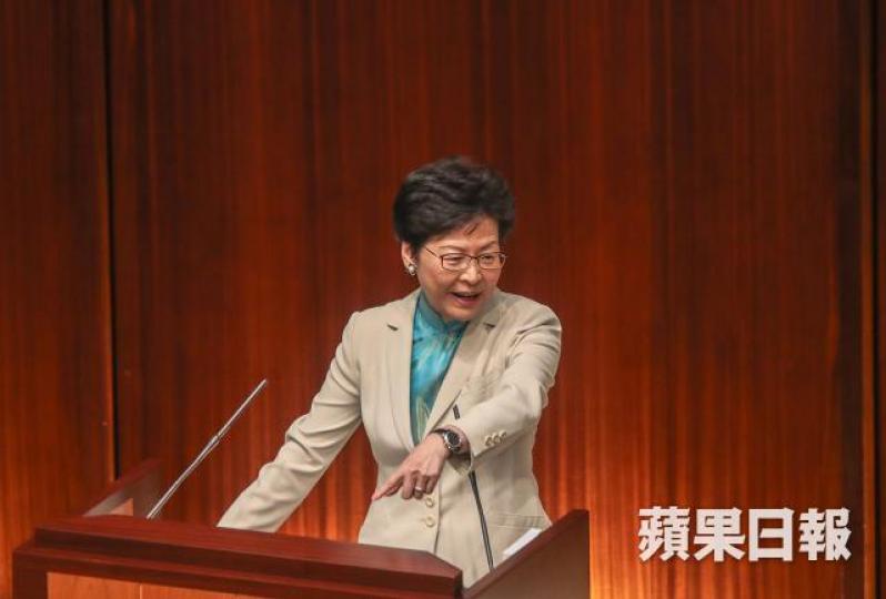 林鄭月娥提出要在東大嶼大規模填海,引起社會廣泛爭議。資料圖片
林鄭月娥提出要在東大嶼大規模填海,引起社會廣泛爭議。資料圖片