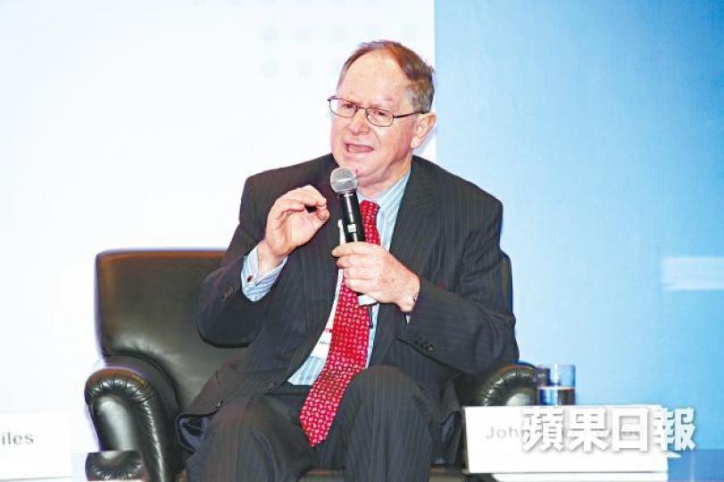 「聯滙之父」祈連活強調，對香港而言聯滙仍是最佳選擇。聯滙實施至今35年，幫助香港度過多次金融危機。