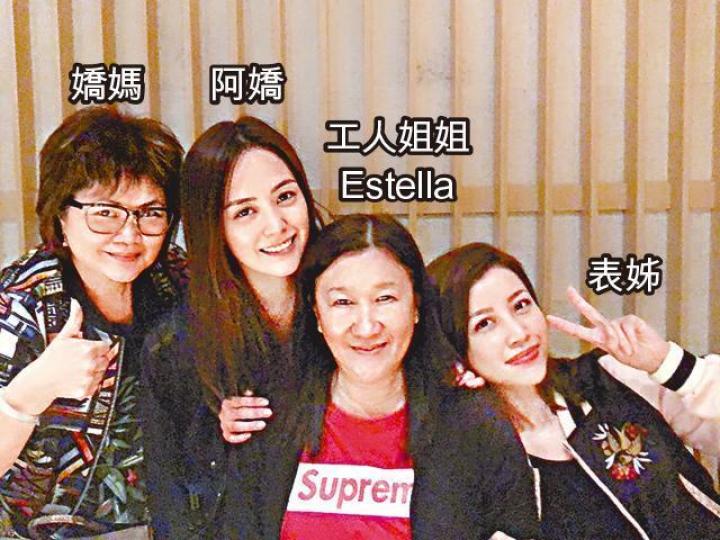 阿嬌難得在Ig貼出與家人合照,但就令網友誤會她的表姊是其妹妹。 阿嬌難得在Ig貼出與家人合照,但就令網友誤會她的表姊是其妹妹。
