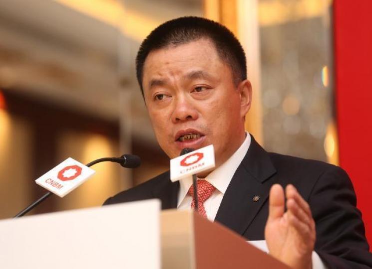 中建材董事長曹江林。 中建材董事長曹江林。