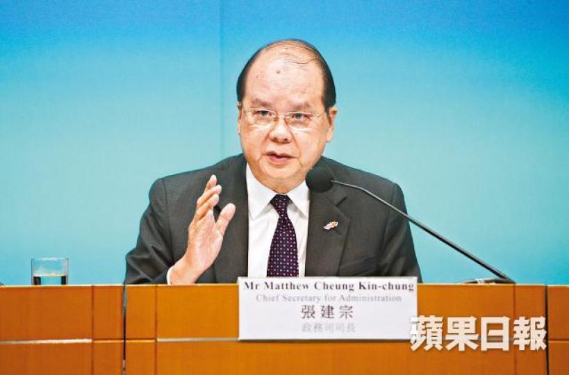 張建宗表示,政府「不排除向美提出磋商」。資料圖片 張建宗表示,政府「不排除向美提出磋商」。資料圖片