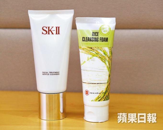 SK-II及名創洗面膏同獲最高的5分。 SK-II及名創洗面膏同獲最高的5分。