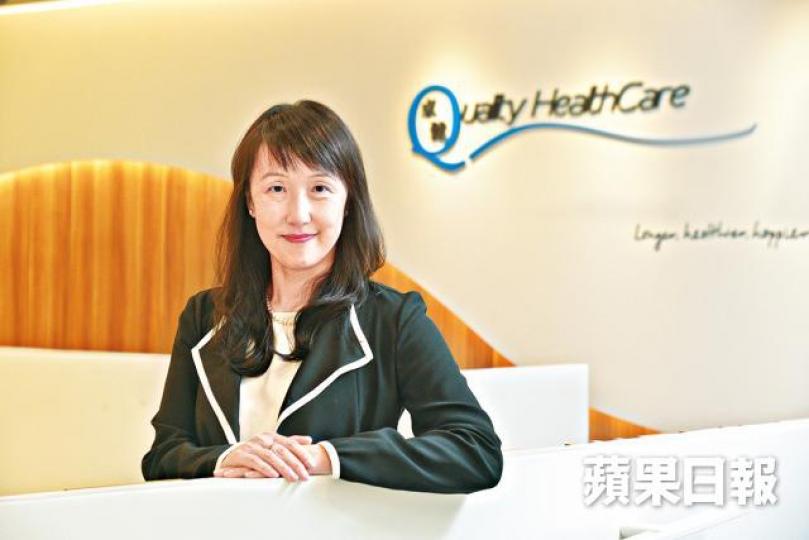 卓健醫療總經理朱怡菁指未來一年會主力營運廣州診所。黃偉傑攝 卓健醫療總經理朱怡菁指未來一年會主力營運廣州診所。黃偉傑攝