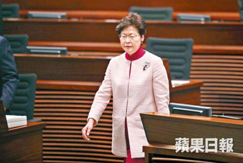 特首林鄭月娥指摘外國政府干預內部事務，認為「非常不可取」。