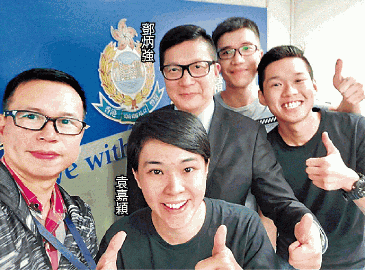 開槍女警袁嘉穎事後獲行動處長鄧炳強打氣。