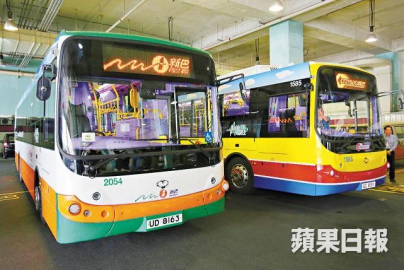 新巴城巴的國產電動巴續航力不足,未能適應香港路況。資料圖片 新巴城巴的國產電動巴續航力不足,未能適應香港路況。資料圖片