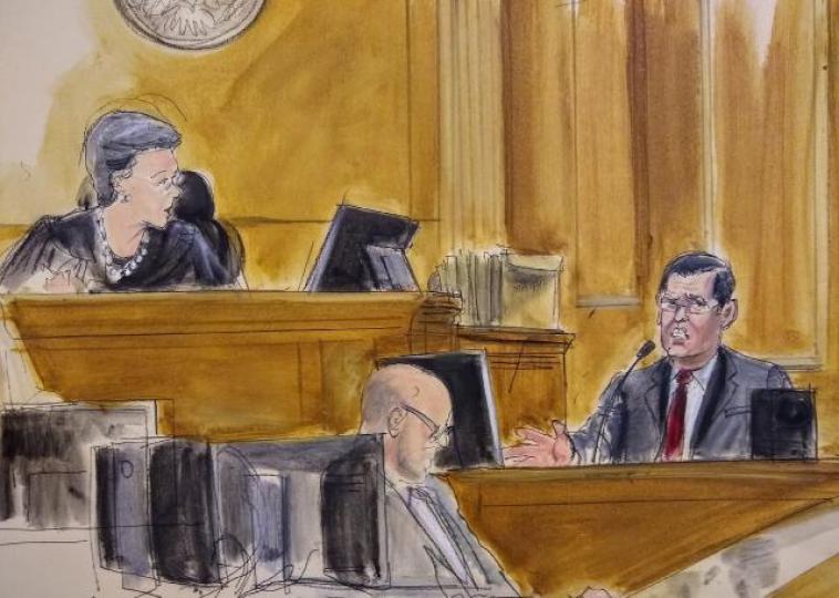 聯合國大會前主席兼塞爾維亞前外長耶雷米奇（右），在庭上指證何志平是代表華信而非基金會與自己談合作。
