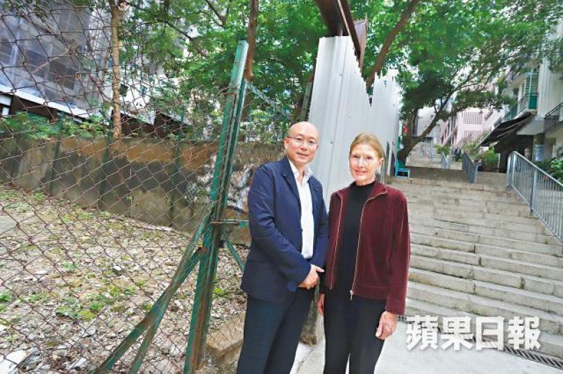 蒲美琪(右)與建築師羅健中今年成立「非常協作」平台。 蒲美琪(右)與建築師羅健中今年成立「非常協作」平台。