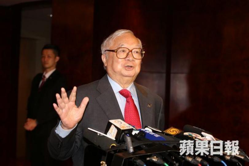 合和實業主席胡應湘。資料圖片 合和實業主席胡應湘。資料圖片