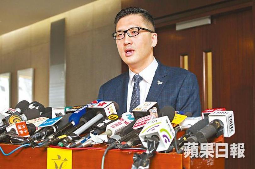 林卓廷呼籲執法機構加強監察，防止香港被利用為國際洗黑錢中心。李潤芳攝