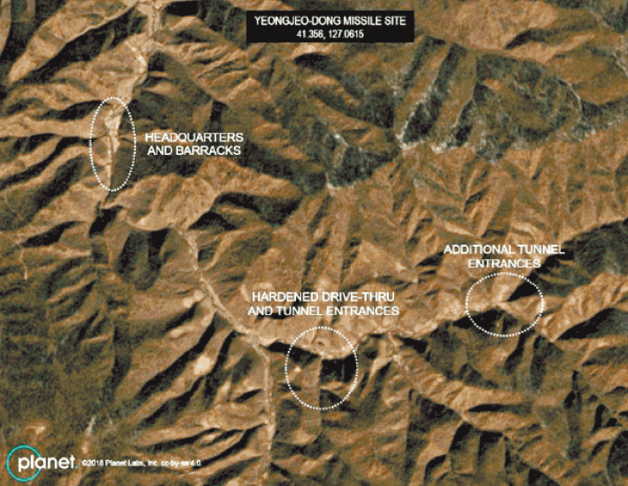 最高衞星圖片顯示北韓有不為人知的導彈基地。 最高衞星圖片顯示北韓有不為人知的導彈基地。