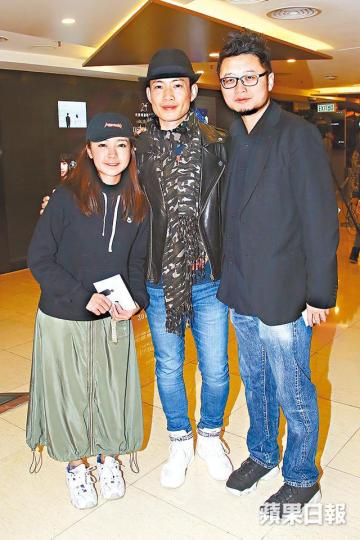 (左起)糖妹及敖嘉年昨日現身活動支持新晉導演。 (左起)糖妹及敖嘉年昨日現身活動支持新晉導演。