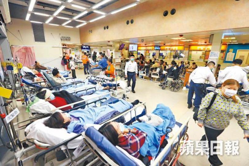 急症室求診個案高企,前線醫護人員苦不堪言。資料圖片 急症室求診個案高企,前線醫護人員苦不堪言。資料圖片