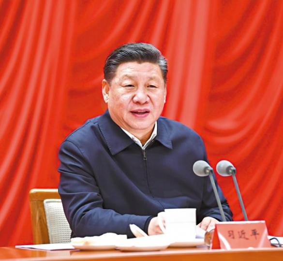 習近平本周一罕有對手下數百名高官談論中共面臨危機。 習近平本周一罕有對手下數百名高官談論中共面臨危機。