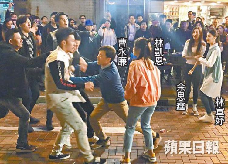 曹永廉等日前在廟街拍劇遭圍觀，他笑說慳了不少臨記人工。