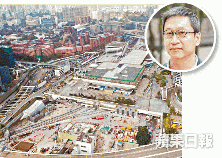 中科董事潘焯鴻(圓圖)稱紅磡站灌漿前須有齊文件。 中科董事潘焯鴻(圓圖)稱紅磡站灌漿前須有齊文件。