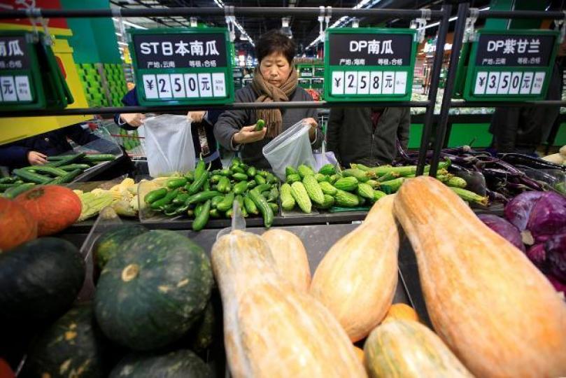 內地1月通脹略低於預期。資料圖片 內地1月通脹略低於預期。資料圖片