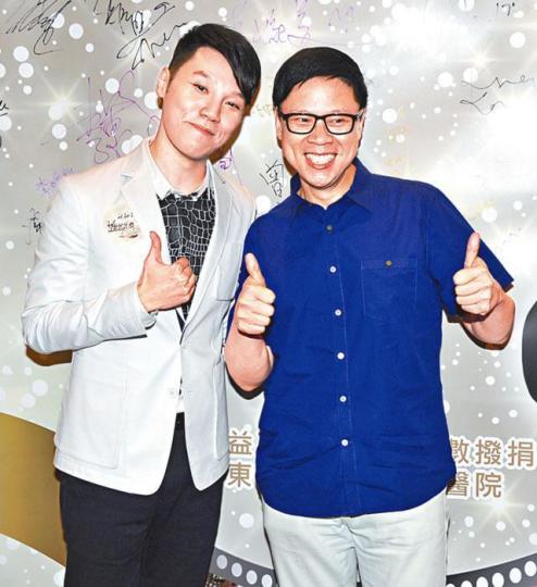 王賢誌（左）本周五將請來陳志雲擔任慈善音樂會表演嘉賓。資料圖片