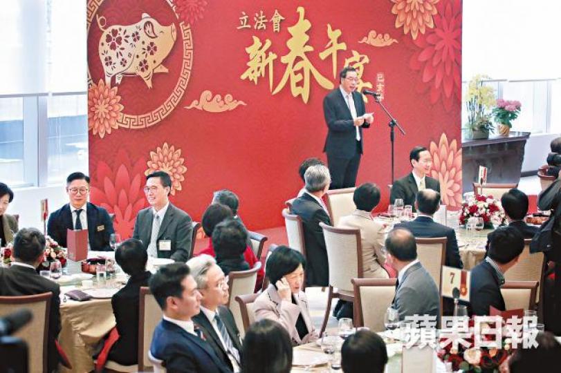 民主派昨杯葛立法會邀請港府的新春午宴。何頴賢攝 民主派昨杯葛立法會邀請港府的新春午宴。何頴賢攝