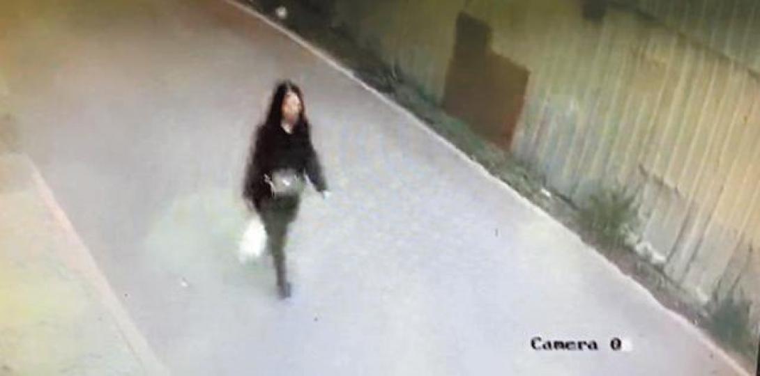 閉路電視片段可見,李女離開貓舍時,手持懷疑藏有貓隻的白色袋。 閉路電視片段可見,李女離開貓舍時,手持懷疑藏有貓隻的白色袋。