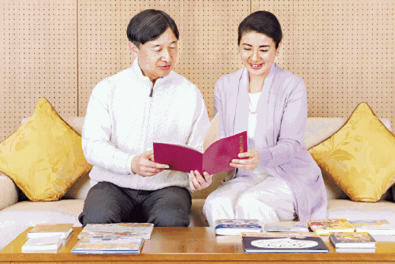 德仁昨日生日，皇室官方發表德仁夫婦最新合照。美聯社