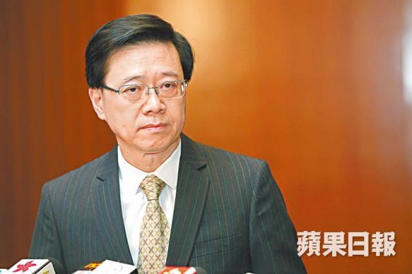 保安局局長李家超建議修例引渡疑犯,台灣料拒接受。資料圖片 保安局局長李家超建議修例引渡疑犯,台灣料拒接受。資料圖片