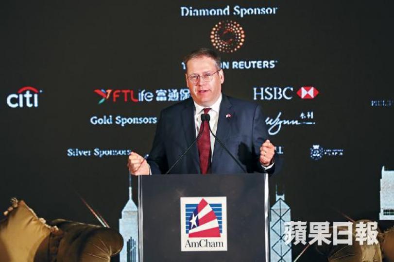 唐偉康日前指香港近年重一國、輕兩制,美國擔心最終會威脅營商環境。資料圖片 唐偉康日前指香港近年重一國、輕兩制,美國擔心最終會威脅營商環境。資料圖片