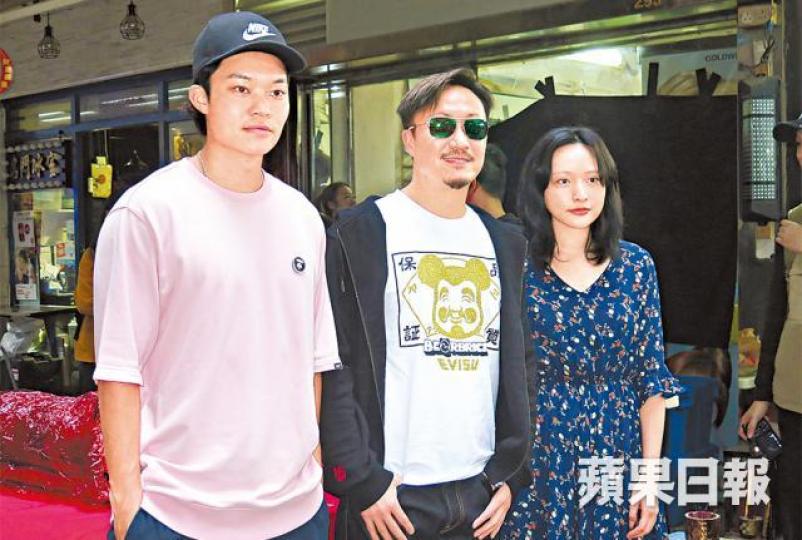 陳漢娜在新片中掌摑鄭中基（中）外，又會和胡子彤打鬥。