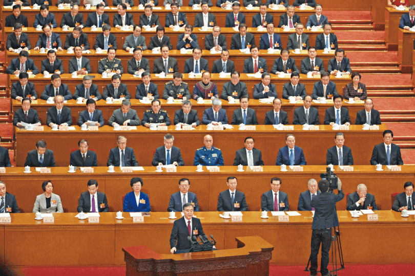 全國政協會議昨日召開,政協主席汪洋發表任內首份工作報告。美聯社 全國政協會議昨日召開,政協主席汪洋發表任內首份工作報告。美聯社