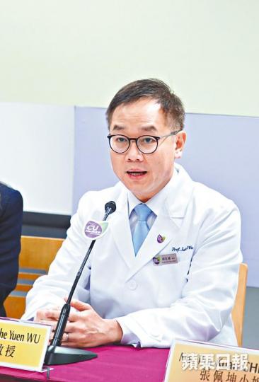 中大腸胃及肝臟科教授胡志遠表示,胃功能失調患者可在醫生建議下服用抗抑鬱藥改善病情。朱家駿攝 中大腸胃及肝臟科教授胡志遠表示,胃功能失調患者可在醫生建議下服用抗抑鬱藥改善病情。朱家駿攝