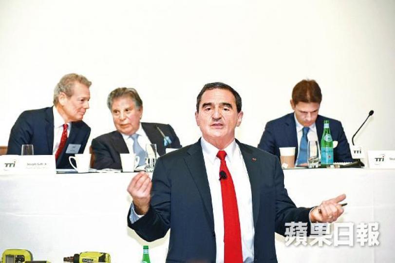 創科實業行政總裁Joseph Galli Jr。何耀勤攝 創科實業行政總裁Joseph Galli Jr。何耀勤攝